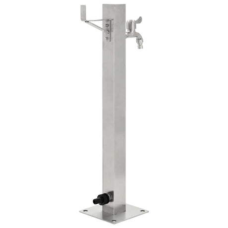 Kwadratowa kolumna wodna ogrodowa VidaXL 65 cm ze stali nierdzewnej