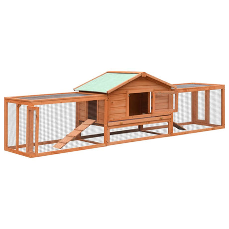 Vidaxl Rabbit Hutch 310x70x87 cm stałą sosnową i sosnową