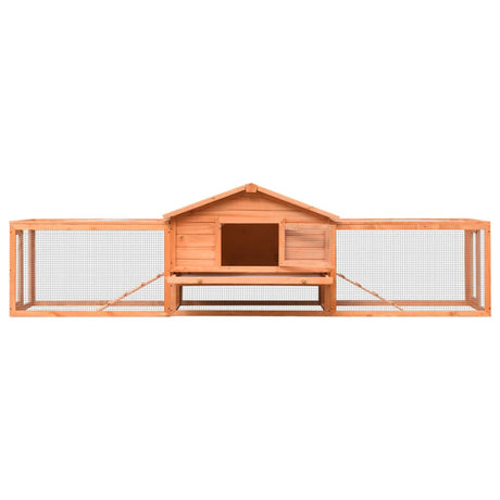 Vidaxl Rabbit Hutch 310x70x87 cm stałą sosnową i sosnową
