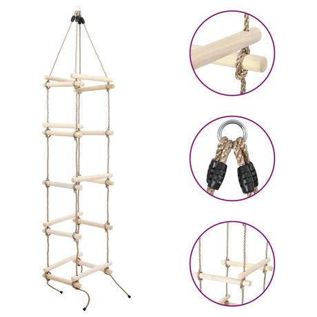 Vidaxl Rope Ladder 200 cm Wood
