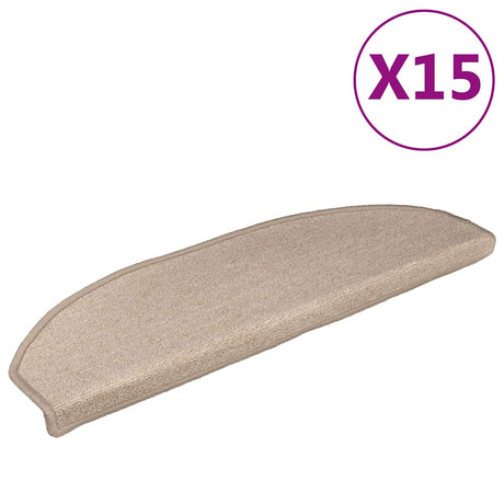 VidaXL maty schodowe 15 szt. 65x24x4 cm taupe półokrągłe duże