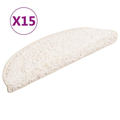 Maty schodowe Vidaxx 15 szt. 56x17x3 cm białe półokrągłe