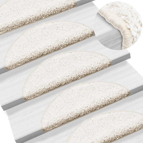 Maty schodowe Vidaxx 15 szt. 56x17x3 cm białe półokrągłe
