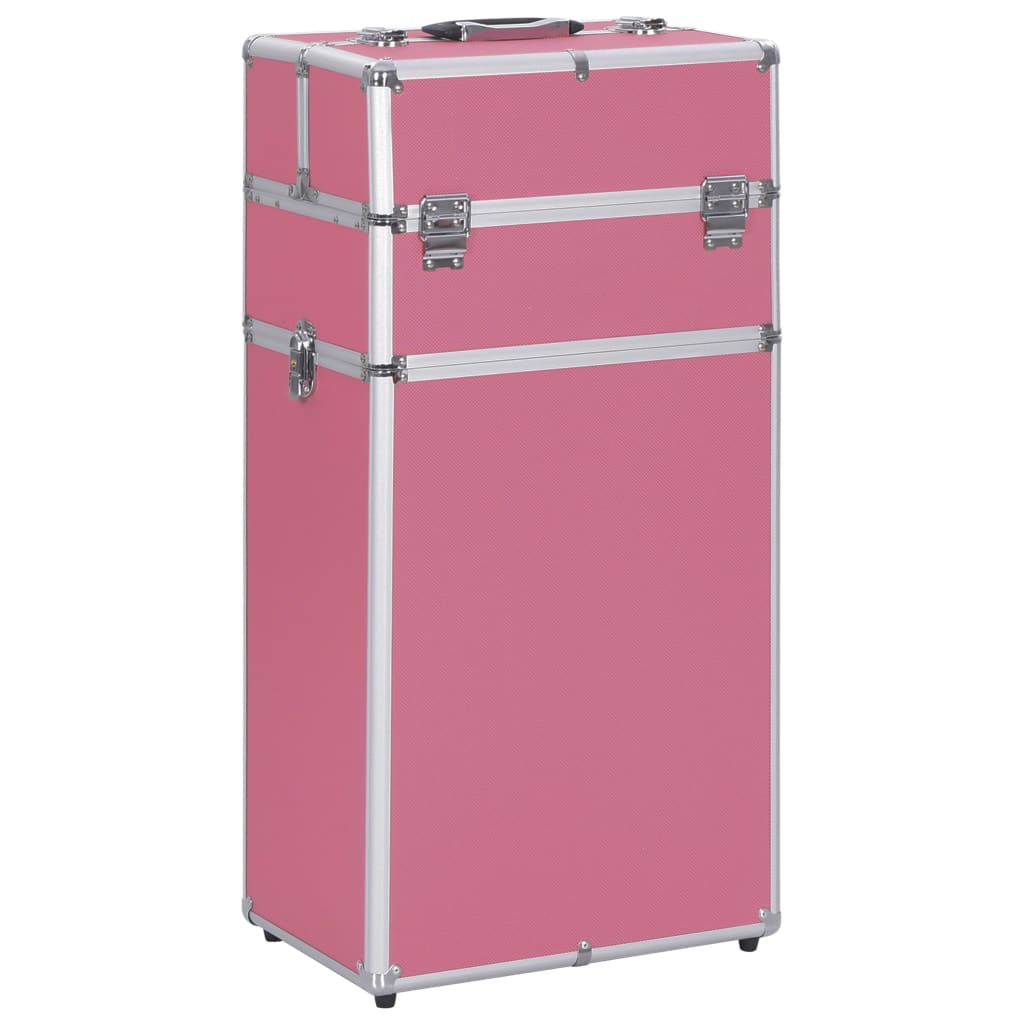 Vidaxl Makeup Trolley Aluminium Róż