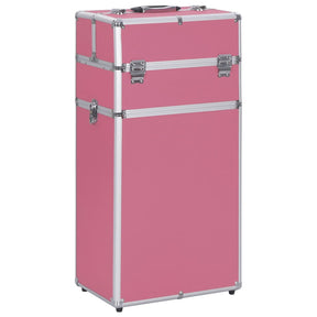 Vidaxl Makeup Trolley Aluminium Róż