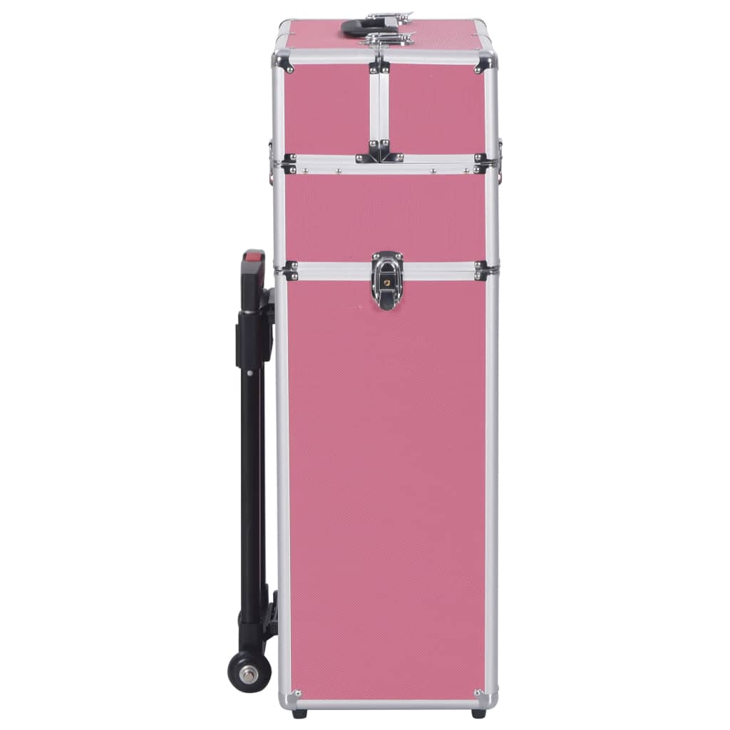 Vidaxl Makeup Trolley Aluminium Róż