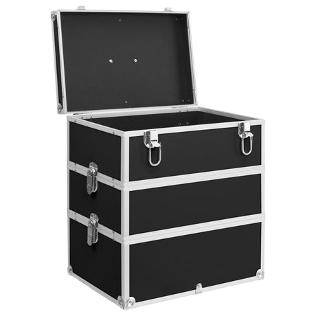 Vidaxl Makeup Suitcase 37x24x40 cm aluminiowa czarna