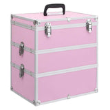 Vidaxl Makeup Suitcase 37x24x40 cm aluminiowy różowy