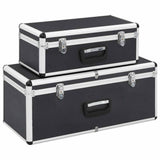 Vidaxl Storage Case 2 St Aluminium Black