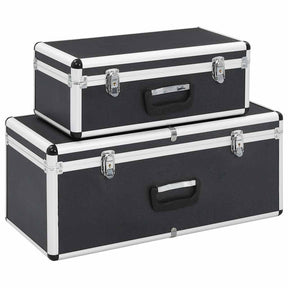 Vidaxl Storage Case 2 St Aluminium Black