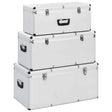 Vidaxl Storage Bockets 3 St Aluminiowy srebrny kolor