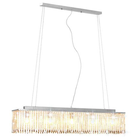Lampa sufitowa vidaxl z kryształowymi koralikami 104 cm srebrnymi