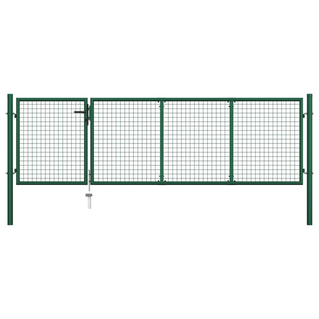 Port vidaxl 350x100 cm stalowy zielony