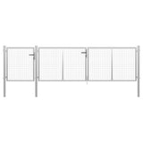 Port vidaxl 400x100 cm stal srebrny