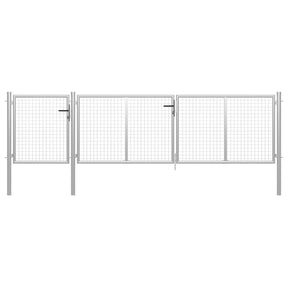 Port vidaxl 400x100 cm stal srebrny