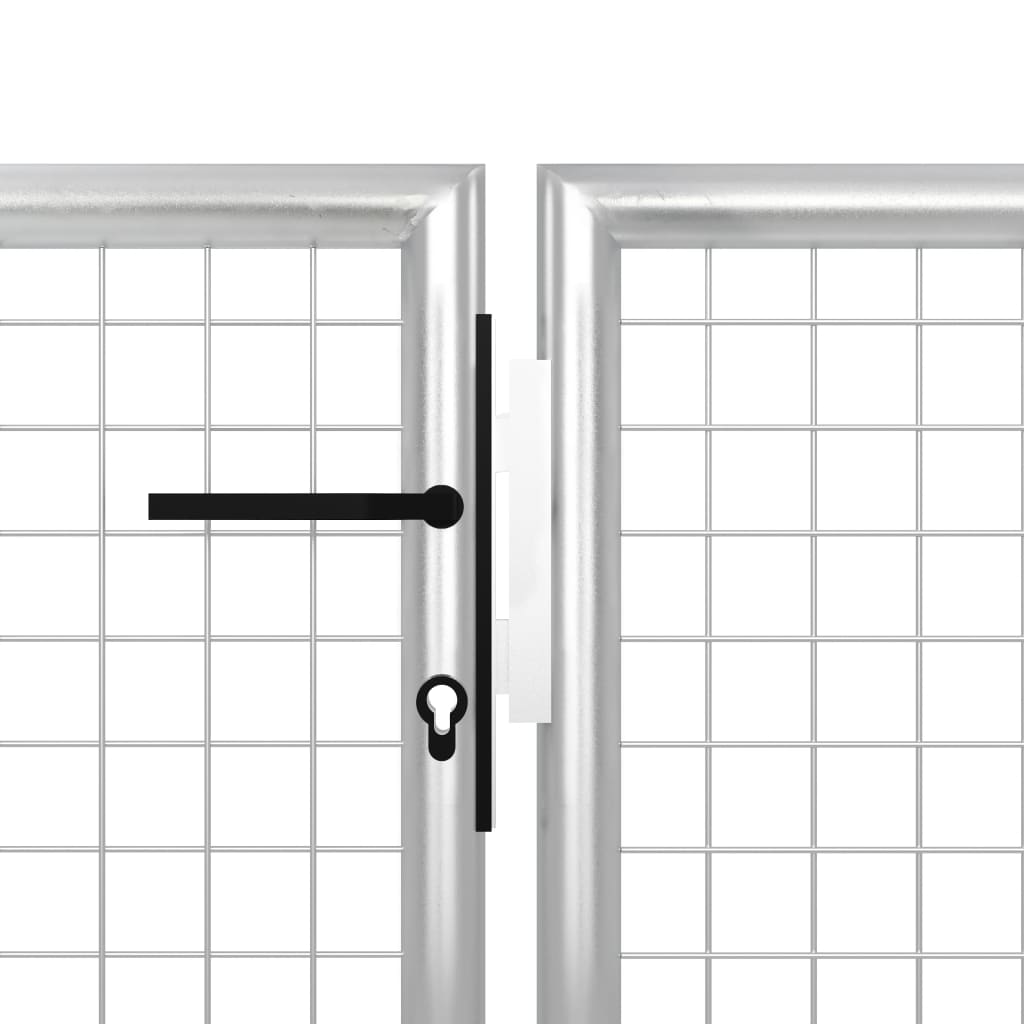 Port vidaxl 400x100 cm stal srebrny