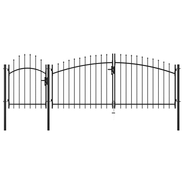 VidaXL Brama 2x4 m, stalowa, czarna