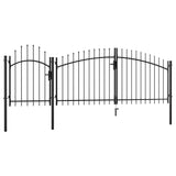 VidaXL Brama 2x4 m, stalowa, czarna
