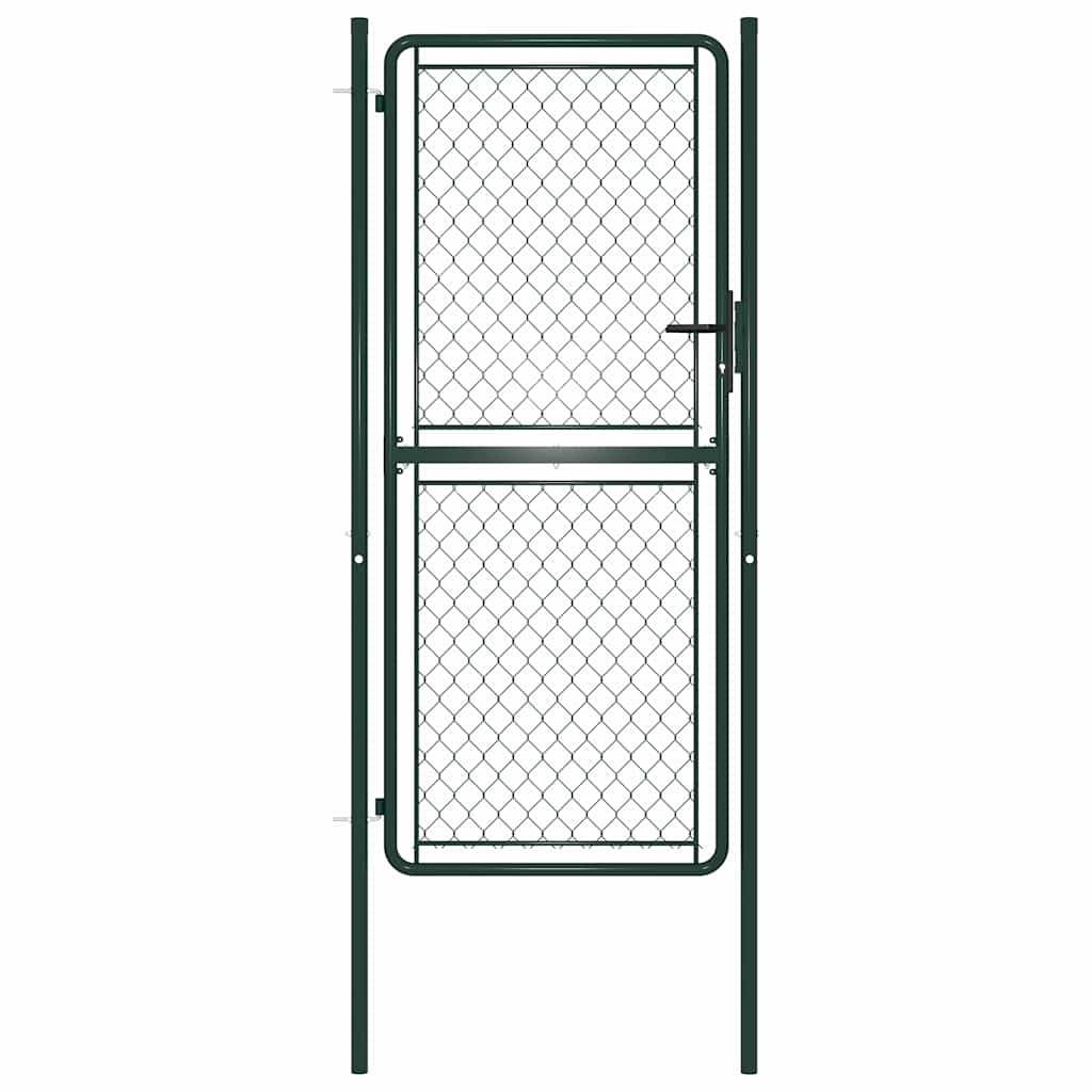 Vidaxl tuinpoort staal 100x175 cm groen