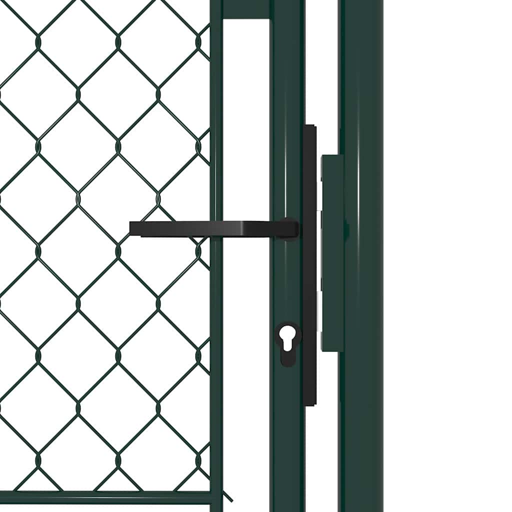 Vidaxl tuinpoort staal 100x175 cm groen