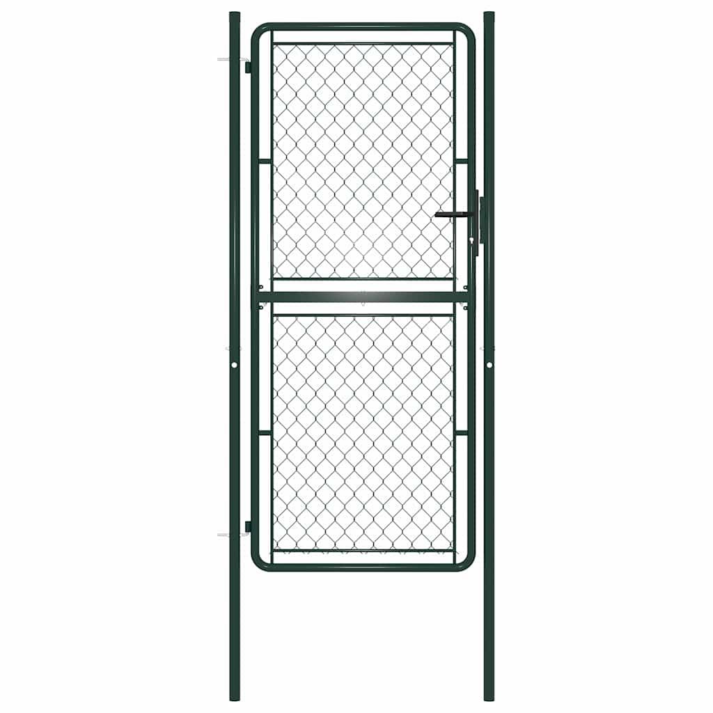 Vidaxl tuinpoort staal 100x200 cm groen