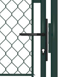 Vidaxl tuinpoort staal 100x200 cm groen