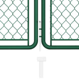 Vidaxl tuinpoort staal 400x75 cm groen