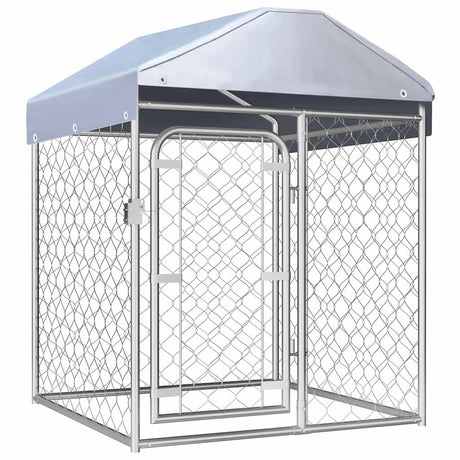 Kennel psa Vidaxl na zewnątrz z dachem 100x100x125 cm