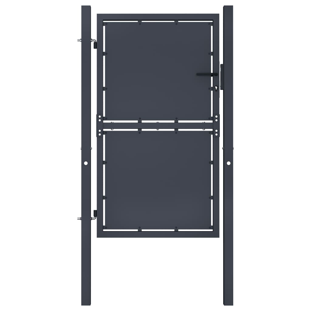 Brama VidaXL 100x175 cm, stal, antracyt
