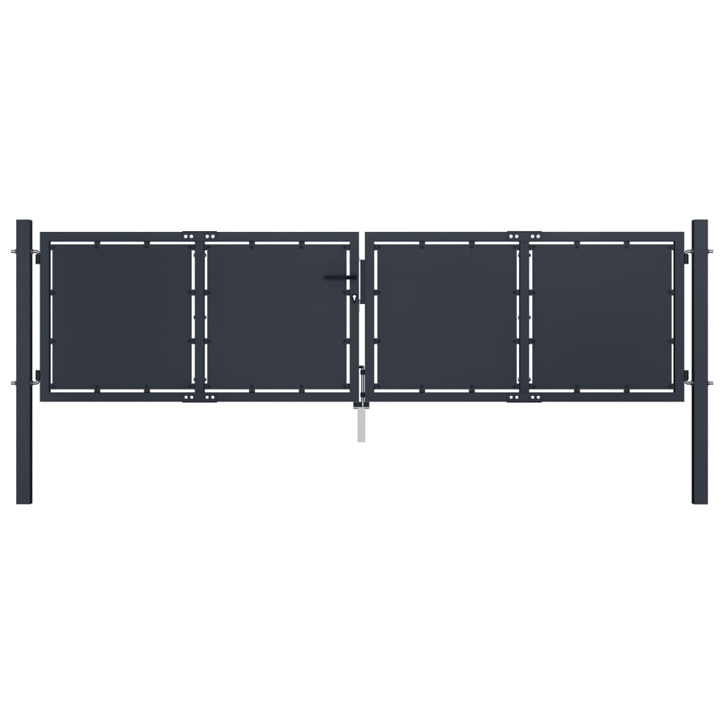 Brama VidaXL 300x75 cm stal antracytowa