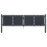 Brama VidaXL 300x75 cm stal antracytowa