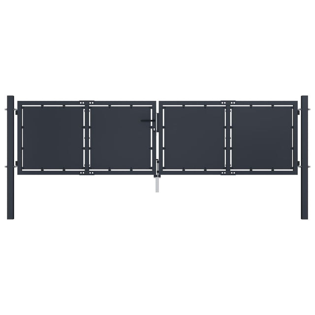 Brama VidaXL 300x75 cm stal antracytowa