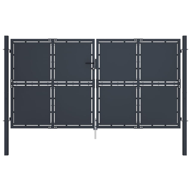 Brama VidaXL 300x175 cm stal antracytowa