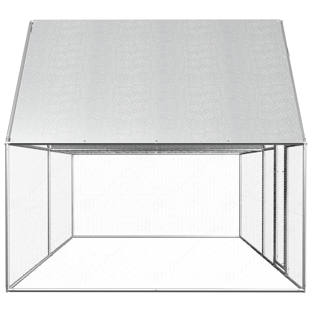 Vidaxl Chicken Run 4x2x2 M ocynkowana stal