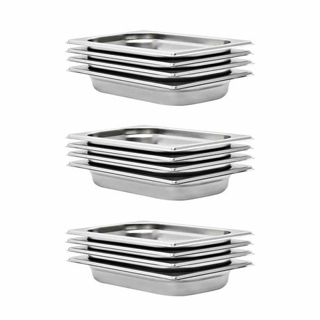 Pojemniki gastronomiczne Vidaxx 12 szt. GN 1 4 40 mm ze stali nierdzewnej