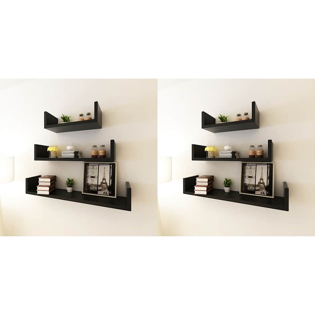 Vidaxl wandplanken 6 st zwart
