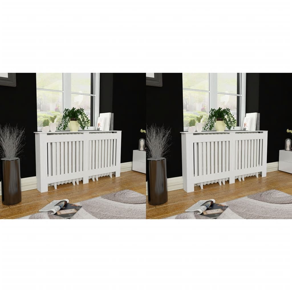 Obudowa grzejnika Vidaxx 2 szt. 152 cm mdf biała