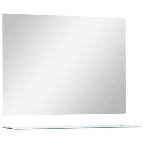 Lustro ścienne vidaxl z półką 80x60 cm utwardzonego szkła
