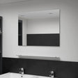 Lustro ścienne vidaxl z półką 80x60 cm utwardzonego szkła
