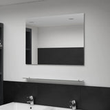 Lustro ścienne vidaxl z półką 80x60 cm utwardzonego szkła