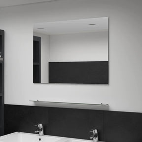 Lustro ścienne vidaxl z półką 80x60 cm utwardzonego szkła