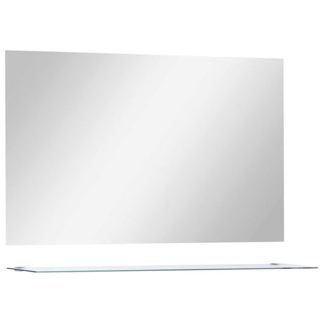 Lustro ścienne Vidaxx z półką 100x60 cm ze szkła hartowanego