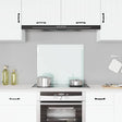 Vidaxl Splash Screen Kitchen 70x60 cm temperowany szklany biały