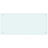 Vidaxl Splash Screen Kitchen 90x40 cm Planed Glass White