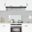 Vidaxl Splash Screen Kitchen 80x40 cm termal szkło przezroczyste