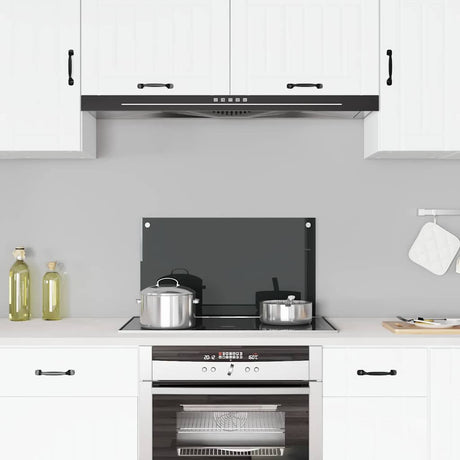 Vidaxl Splash Screen Kitchen 70x40 cm Terminin Glass Black