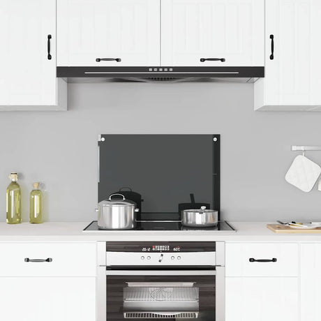 Vidaxl Splash Screen Kitchen 70x50 cm Terminin Glass Black