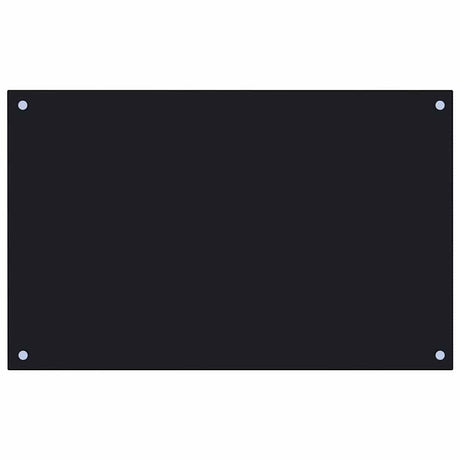 Vidaxl Splash Screen Kitchen 80x50 cm hartowany szklany czarny
