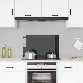 Vidaxl Splash Screen Kitchen 80x50 cm hartowany szklany czarny