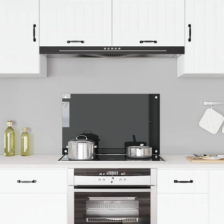Vidaxl Splash Screen Kitchen 80x50 cm hartowany szklany czarny